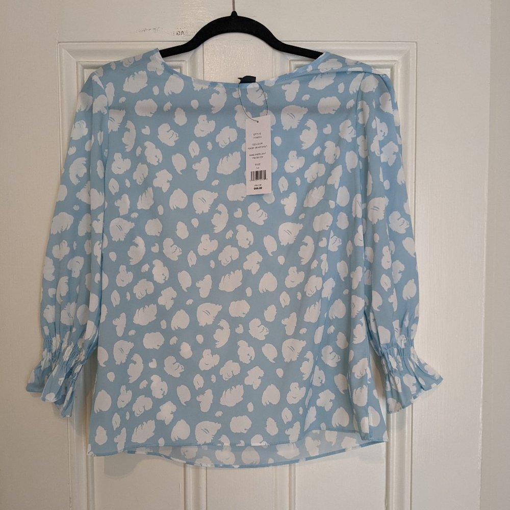 NWT French Connection Aimee Crepe Light Printed Top M